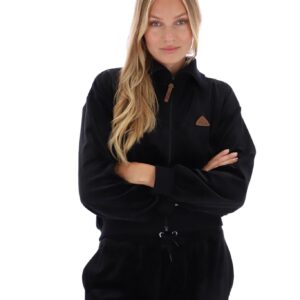 Apulia Dropped High Neck Velour Sweater – S