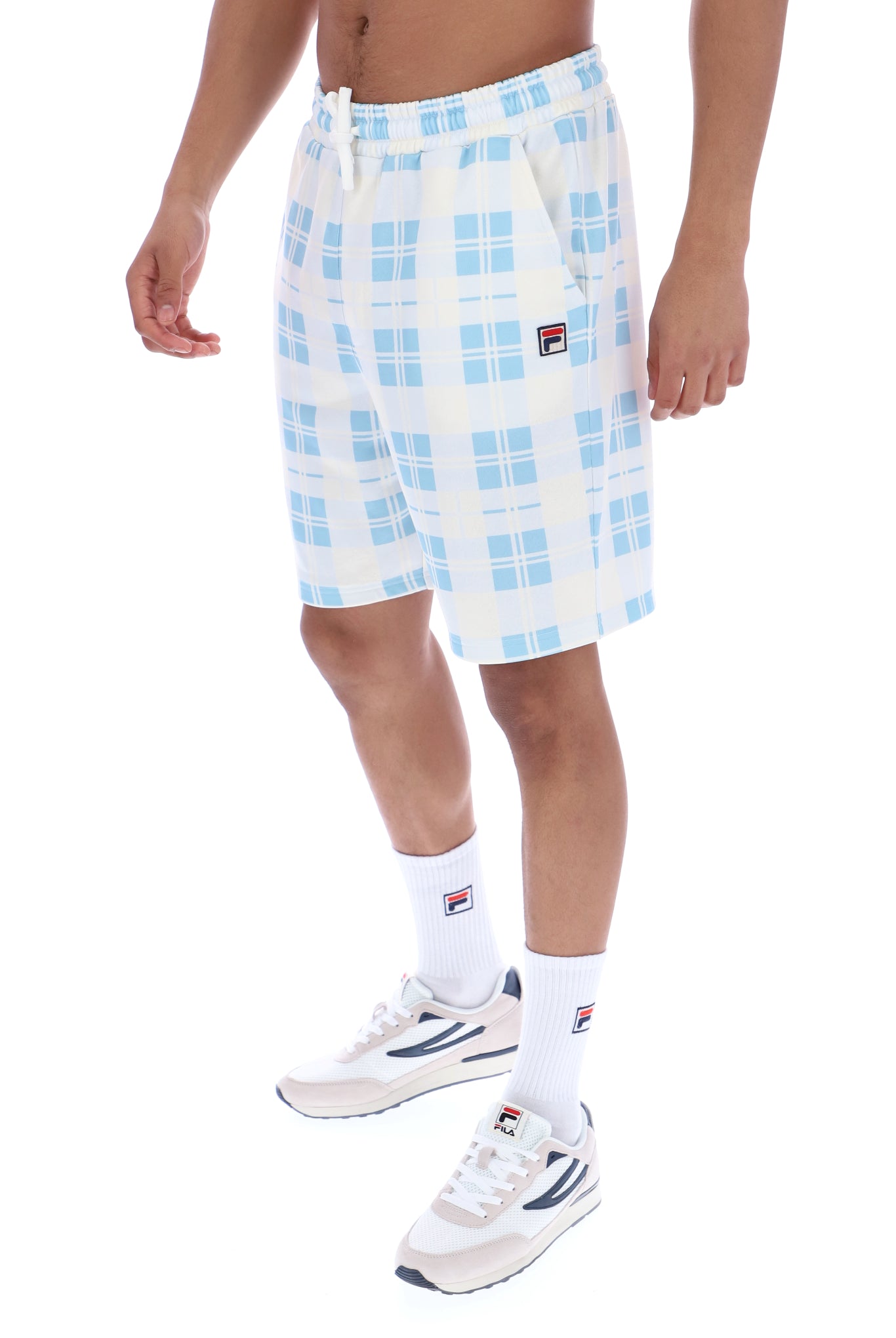Asher Digital Print Check Sweat Shorts - 3XL