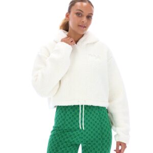Abbey Cropped Fleece Hoodie – XXL