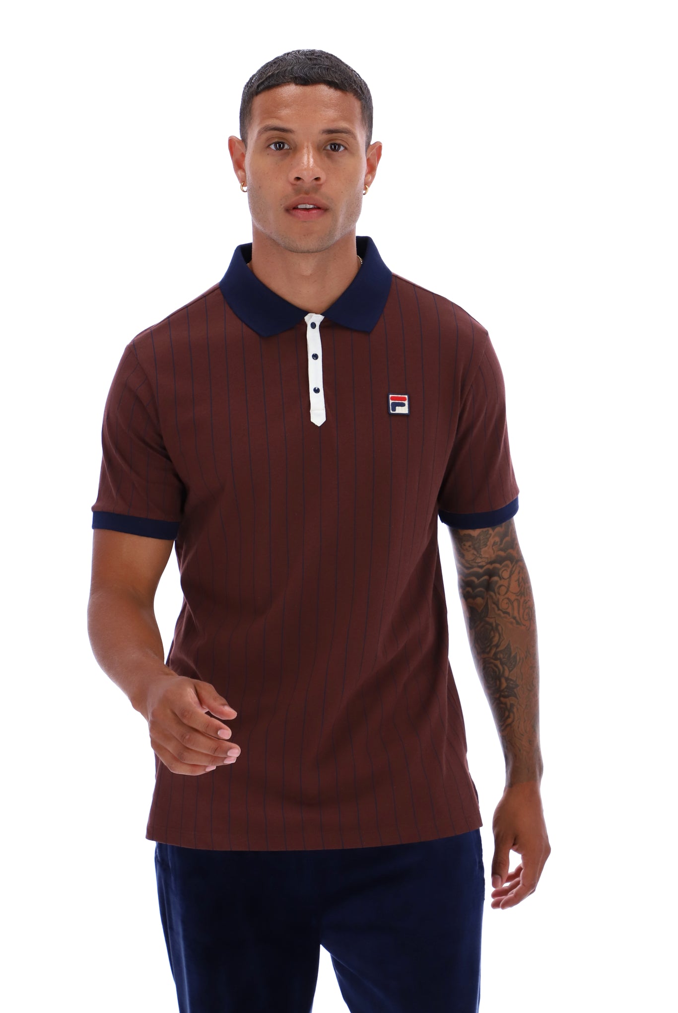 BB1 Classic Vintage Striped Polo - L
