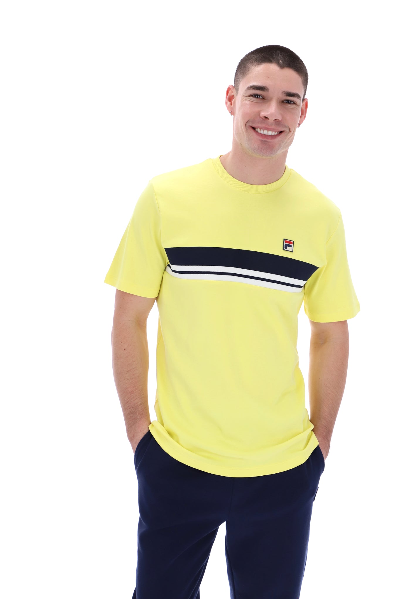 Cooper Cut & Sew T-Shirt With Jacquard Detail - S