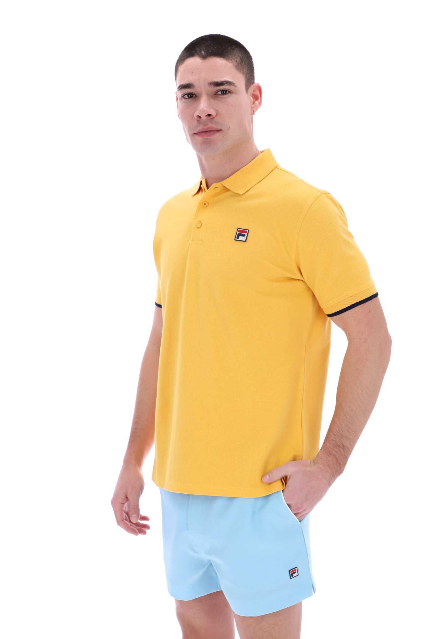 Custom Two Button Tipped Rib Basic Polo - M