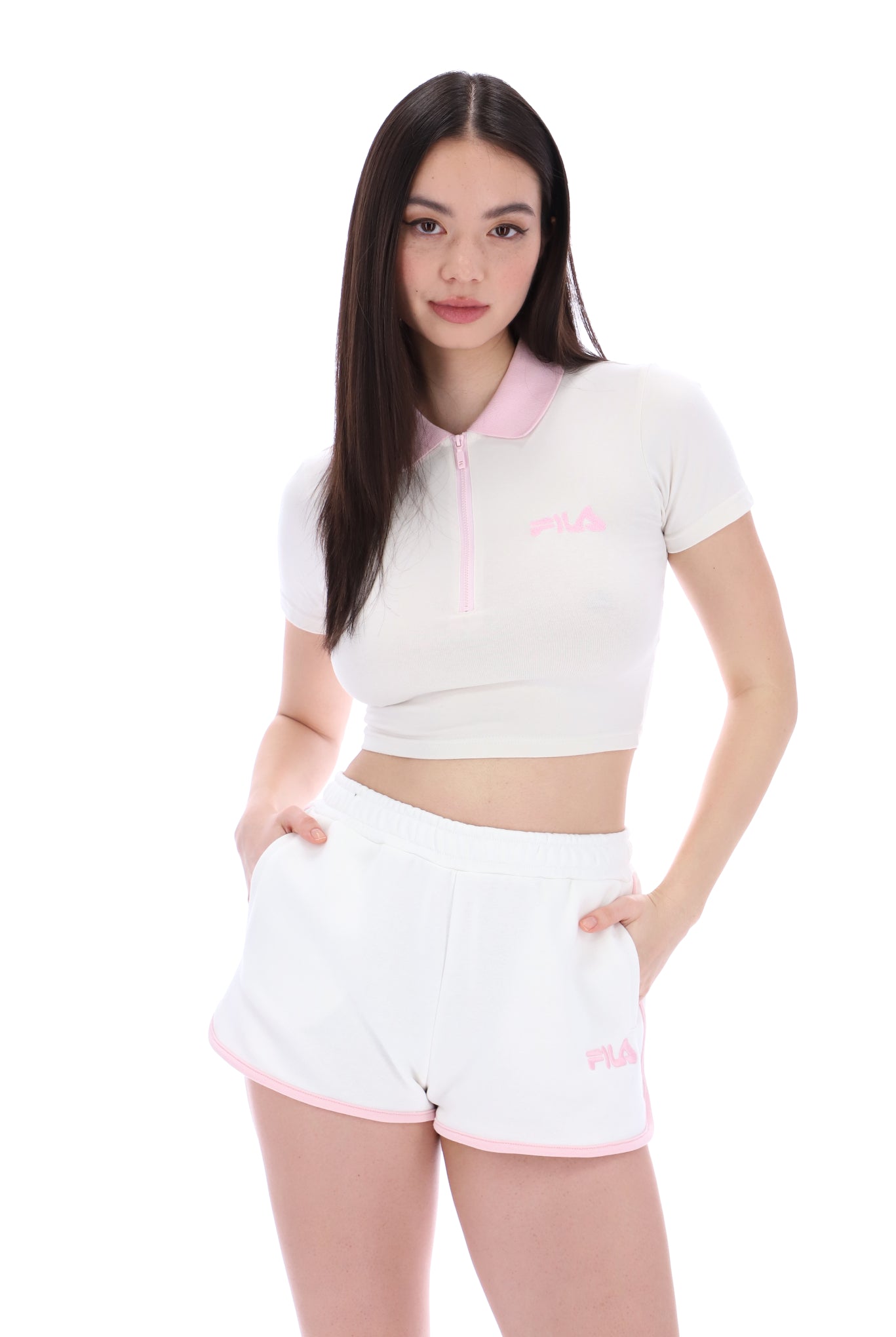 Demmie Contrast Collared Top - L