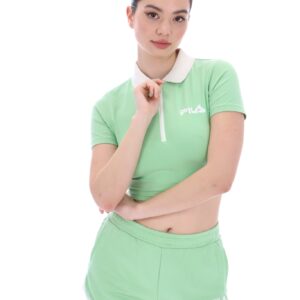 Demmie Contrast Collared Top – S