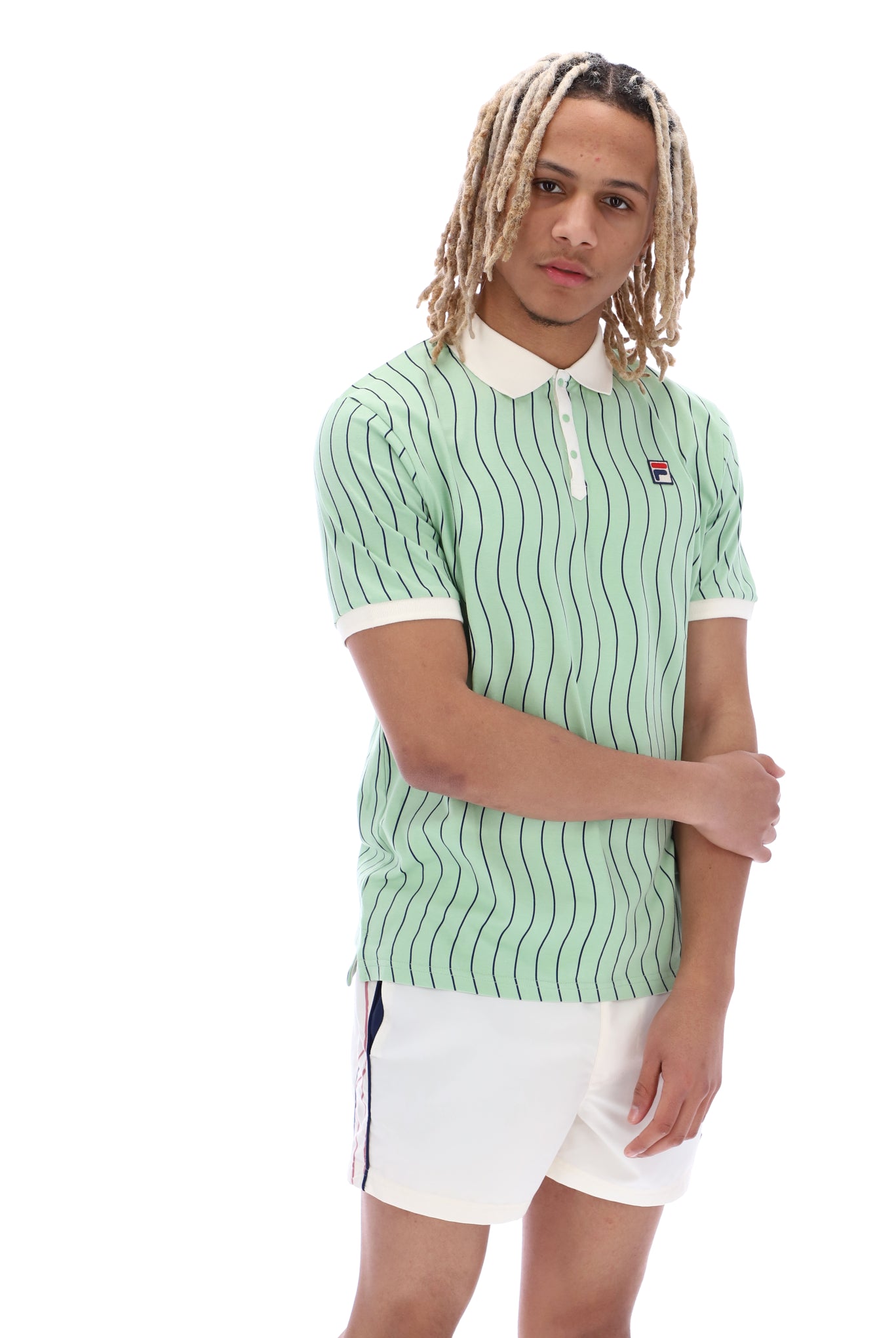 Ellery Wave Striped Polo - XS
