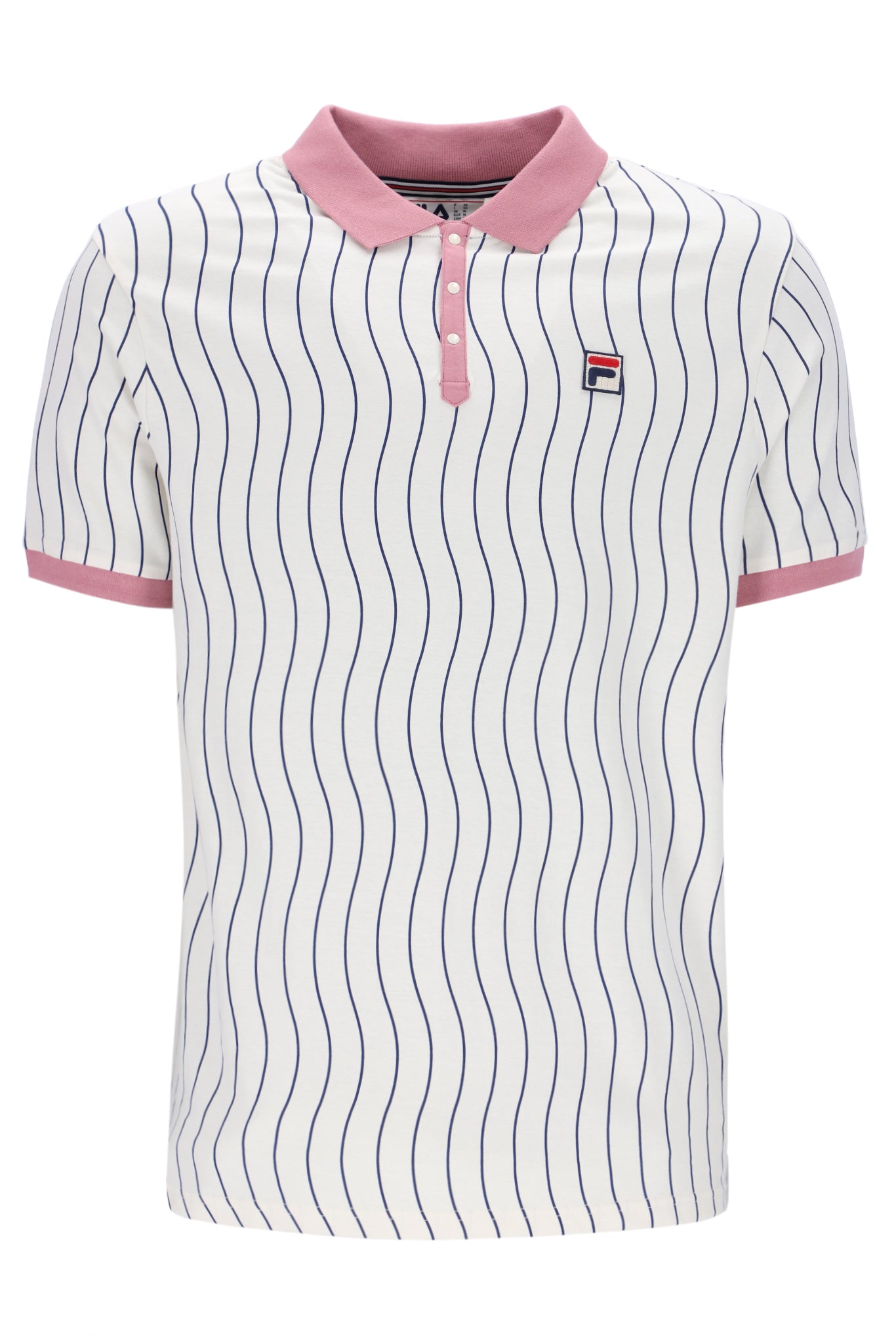 Ellery Wave Striped Polo - M