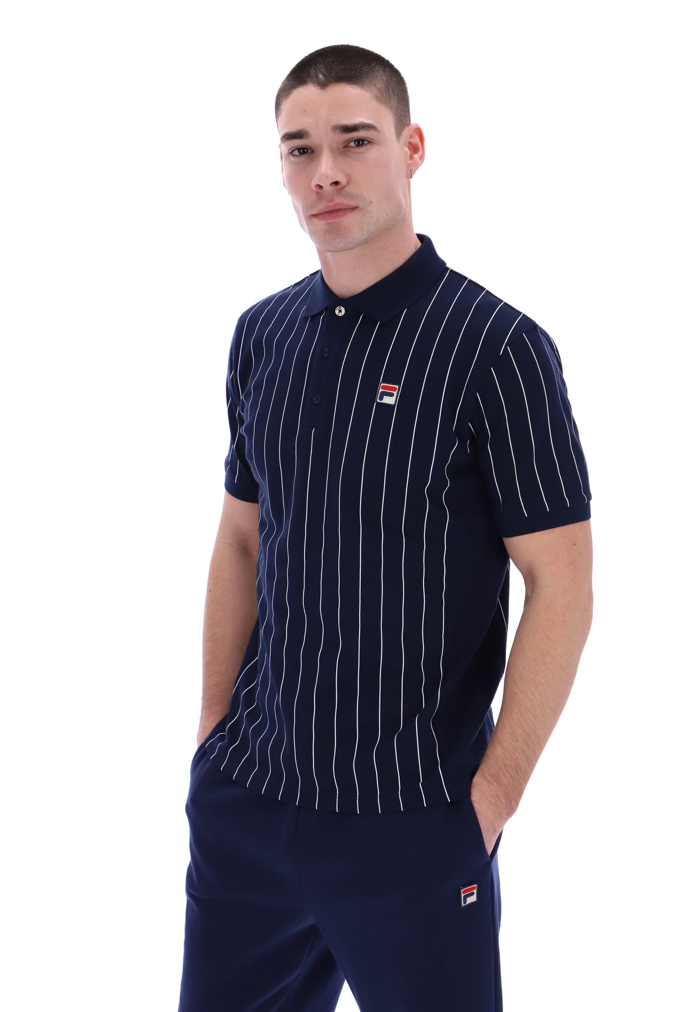 Evo Yarn Dye Pin Stripe Polo - S