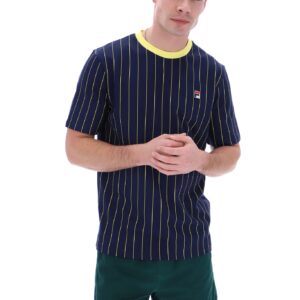 Fionn Pin Striped T-Shirt With Contrast Collar – XXL