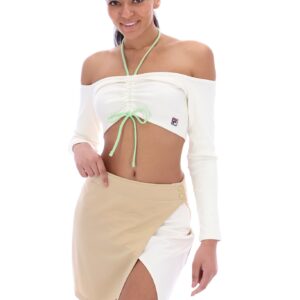 Frankie Long Sleeve Crop Top – M
