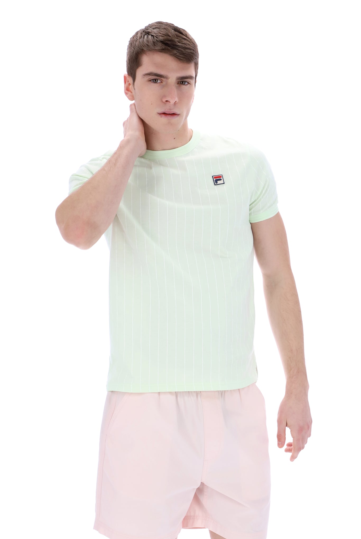 Guilo Striped Collar T-Shirt - L