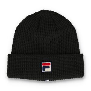 Black Kudoslux Reverse Knit Turn Up Beanie – ONE