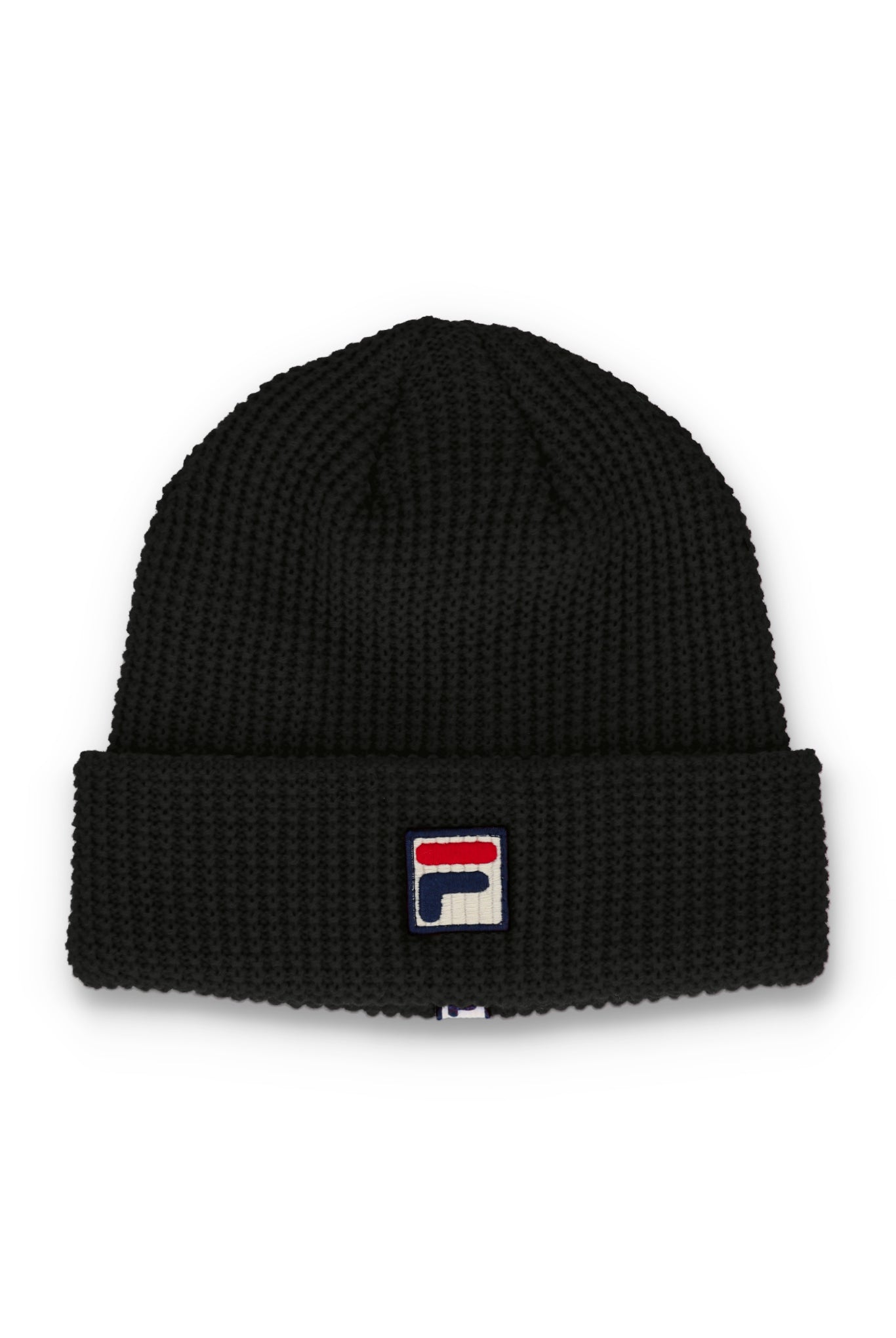 Black Kudoslux Reverse Knit Turn Up Beanie - ONE