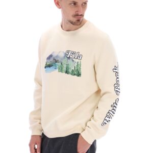 White Len Graphic Crew Sweatshirt – XXL