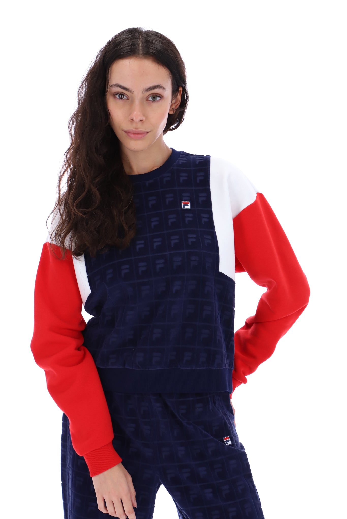 Lucy Velour Crew Sweatshirt - XS