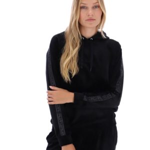 Malia Raglan Velour Hoodie – S