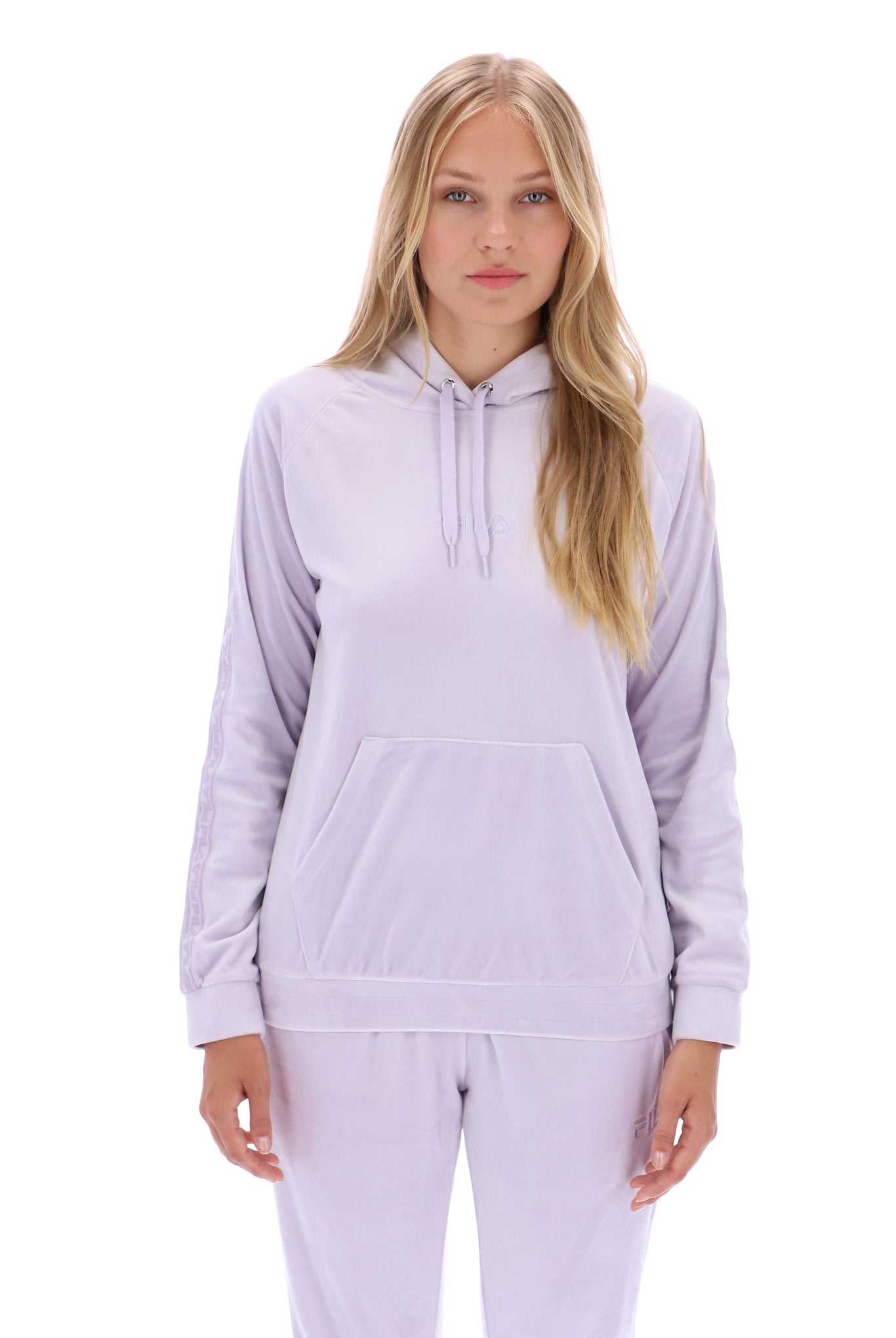 Malia Raglan Velour Hoodie - L