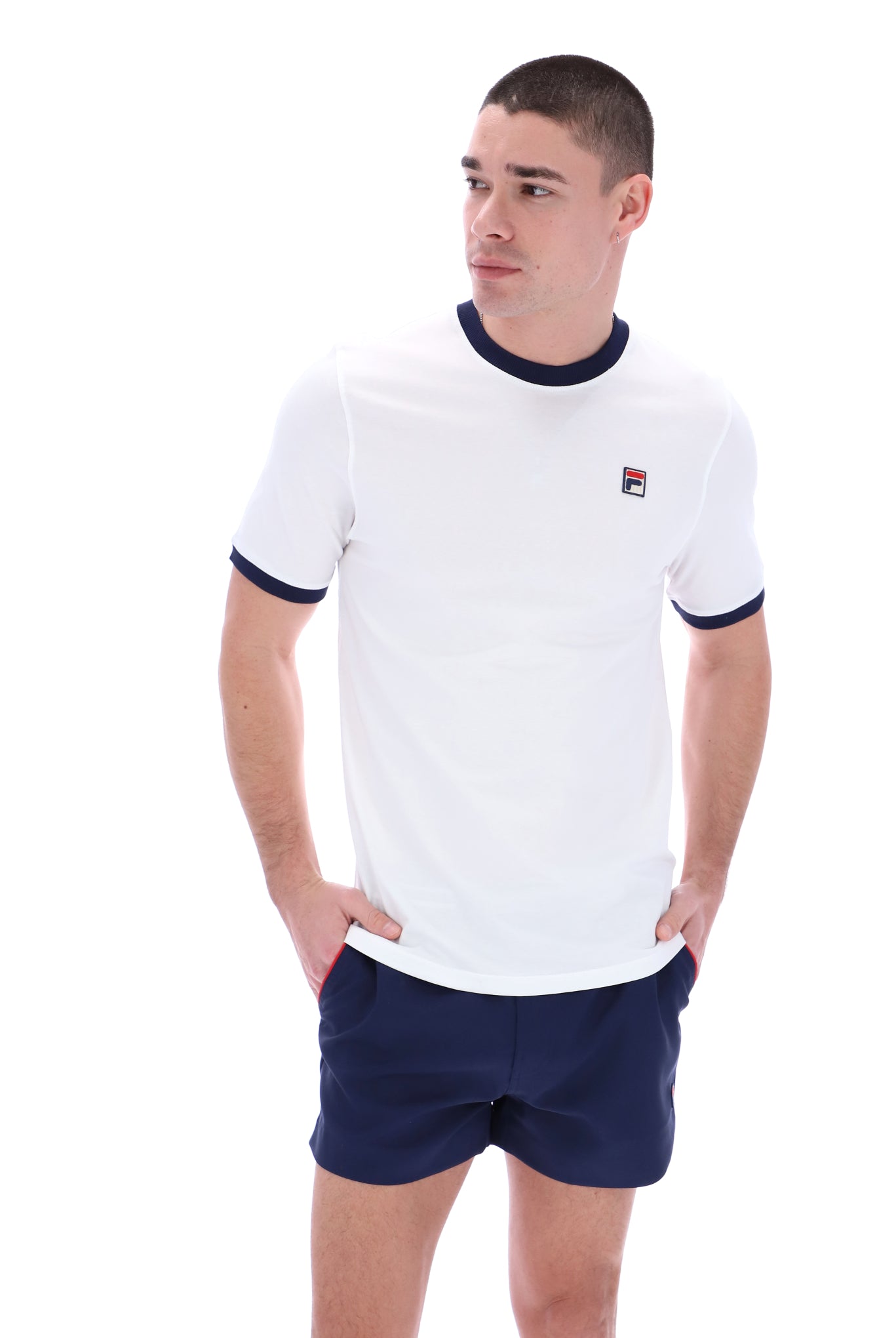 White Marconi Essential Ringer T-Shirt - XXL