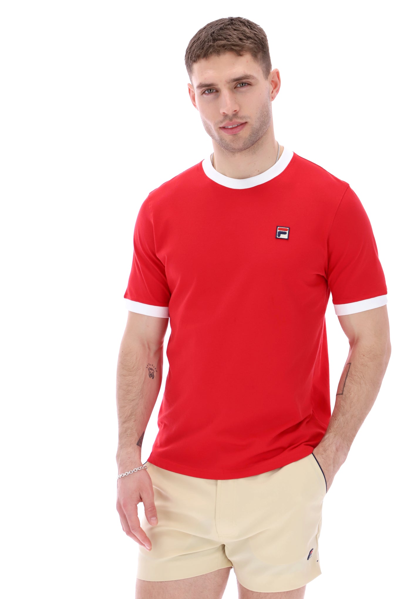 Chinese Red Marconi Essential Ringer T-Shirt - 3XL