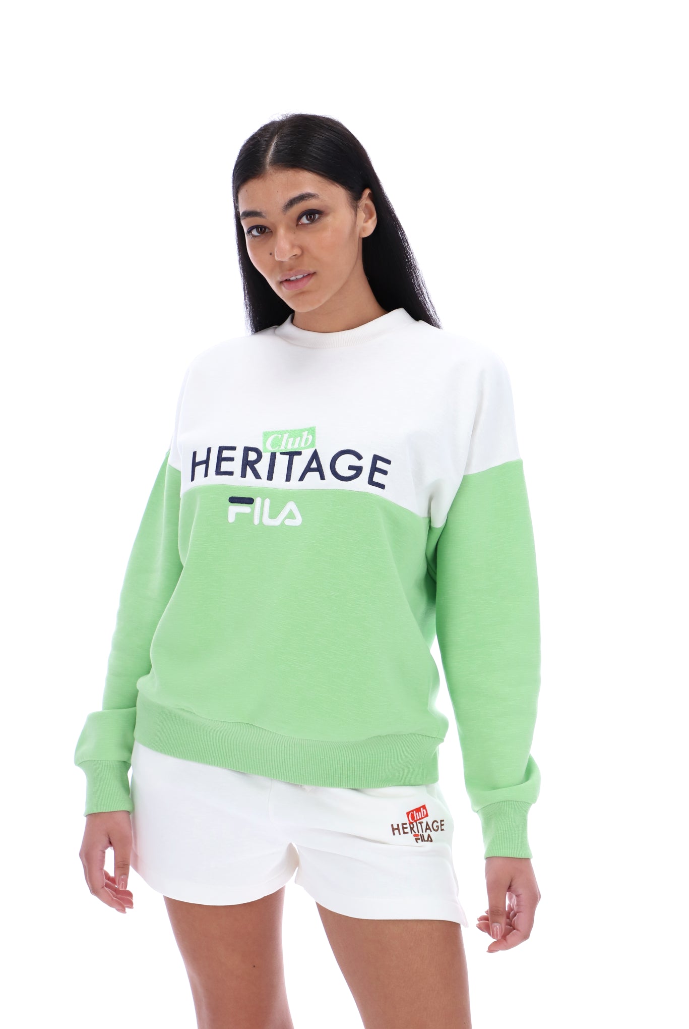 Marlowe Colour Block Oversized Crew Sweatshirt - 3XL