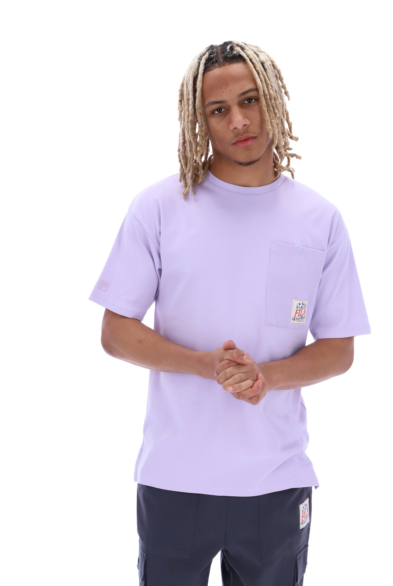 Mike Fabric Mix Oversized T-Shirt - L