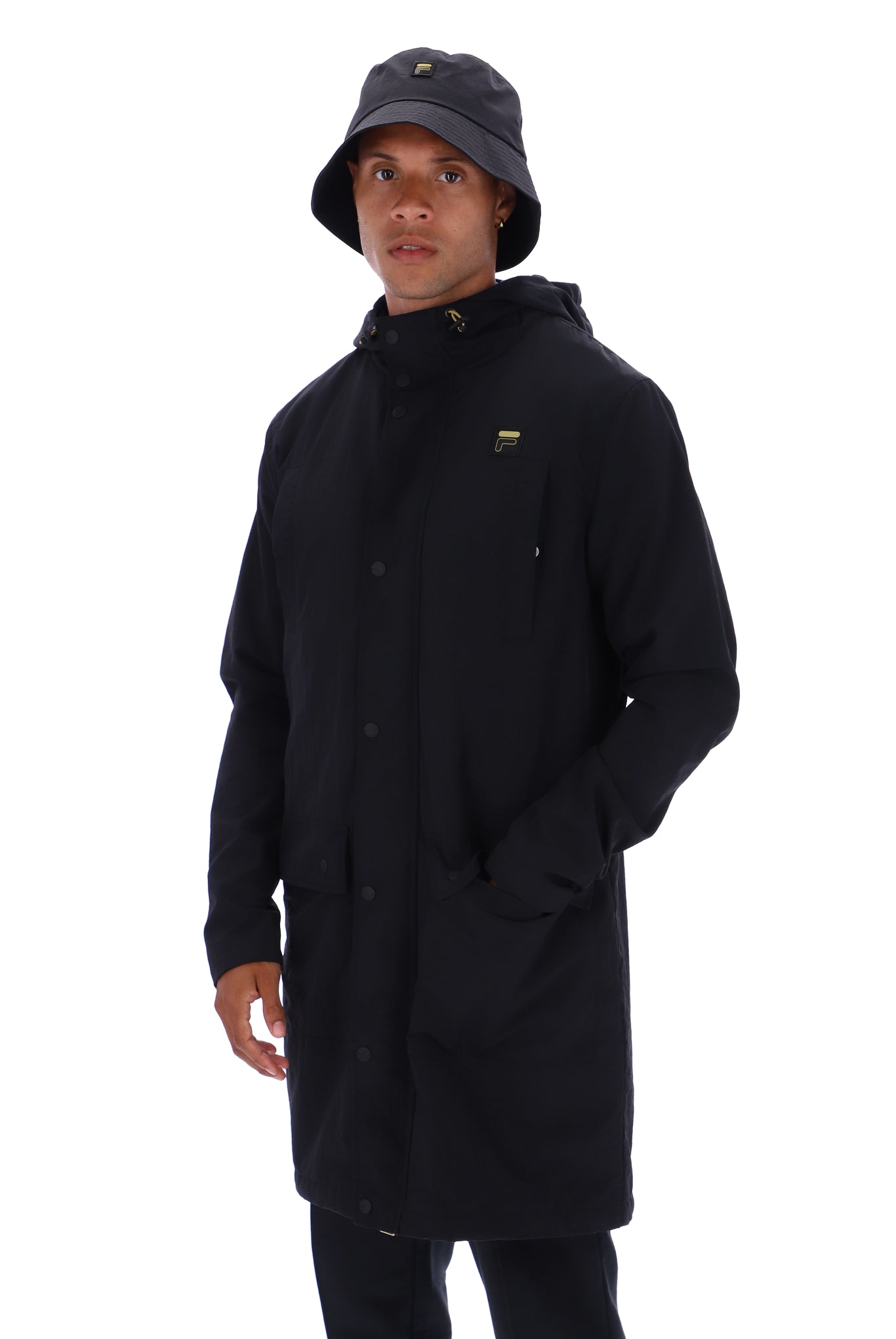 Pezza Parka Nylon Longline Jacket With Fleece Lining - M