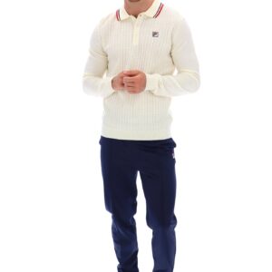 Platon Cable Knit Polo – XXL