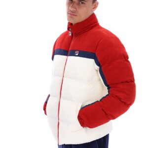 Rowan Corduroy Mix Colour Block Puffer Jacket – L