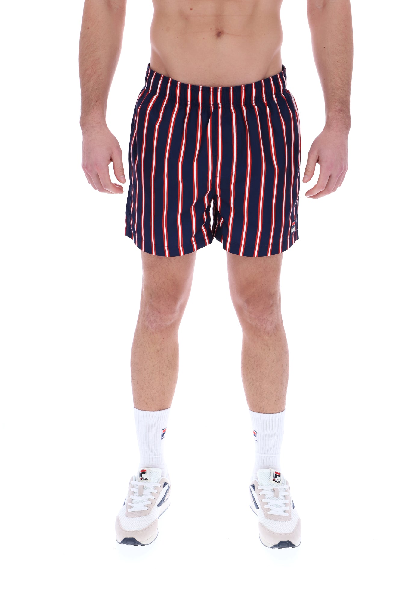 Parsa Stripe Printed Swim Shorts - M