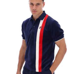 Terra Colour Blocked Velour Polo – XXL