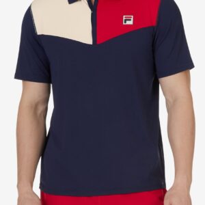 Navy Pro Tennis Heritage Color Block Polo – UK XL