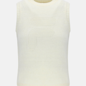 Off White Cropped Knit Vest – M