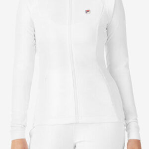 White Whiteline Pro Tennis Track Top – UK 14