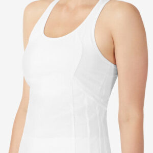 White Whiteline Tennis Pro Racerback Tank – UK 14