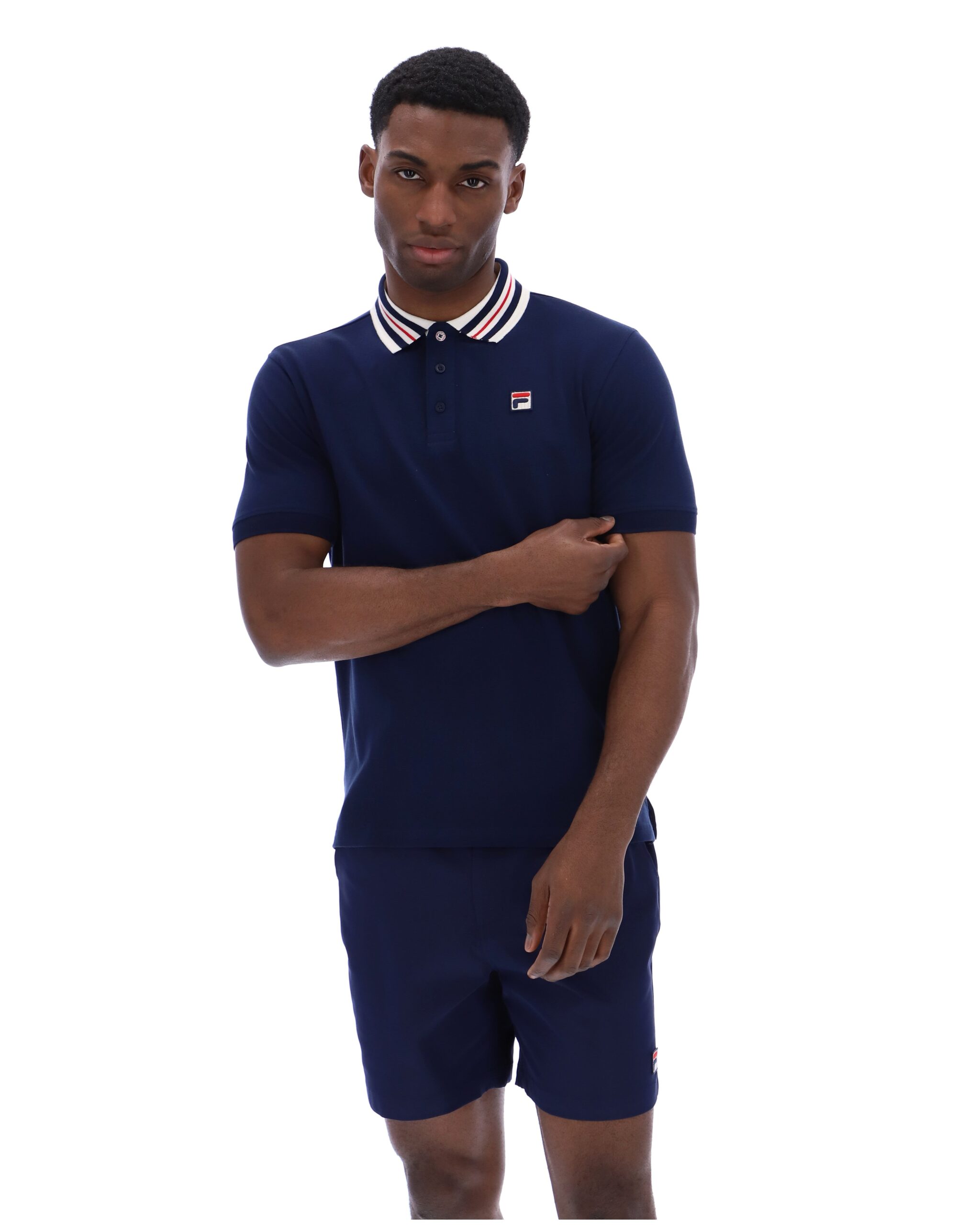 Fila Navy Achille Heritage Tape Basic Polo - M
