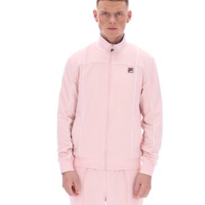 Pale Pink Armando Contrasting Piping Track Top – 4XL