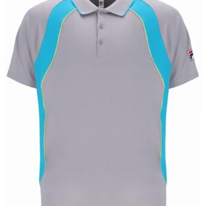 Grey Backspin Tennis Short Sleeve Polo – UK M