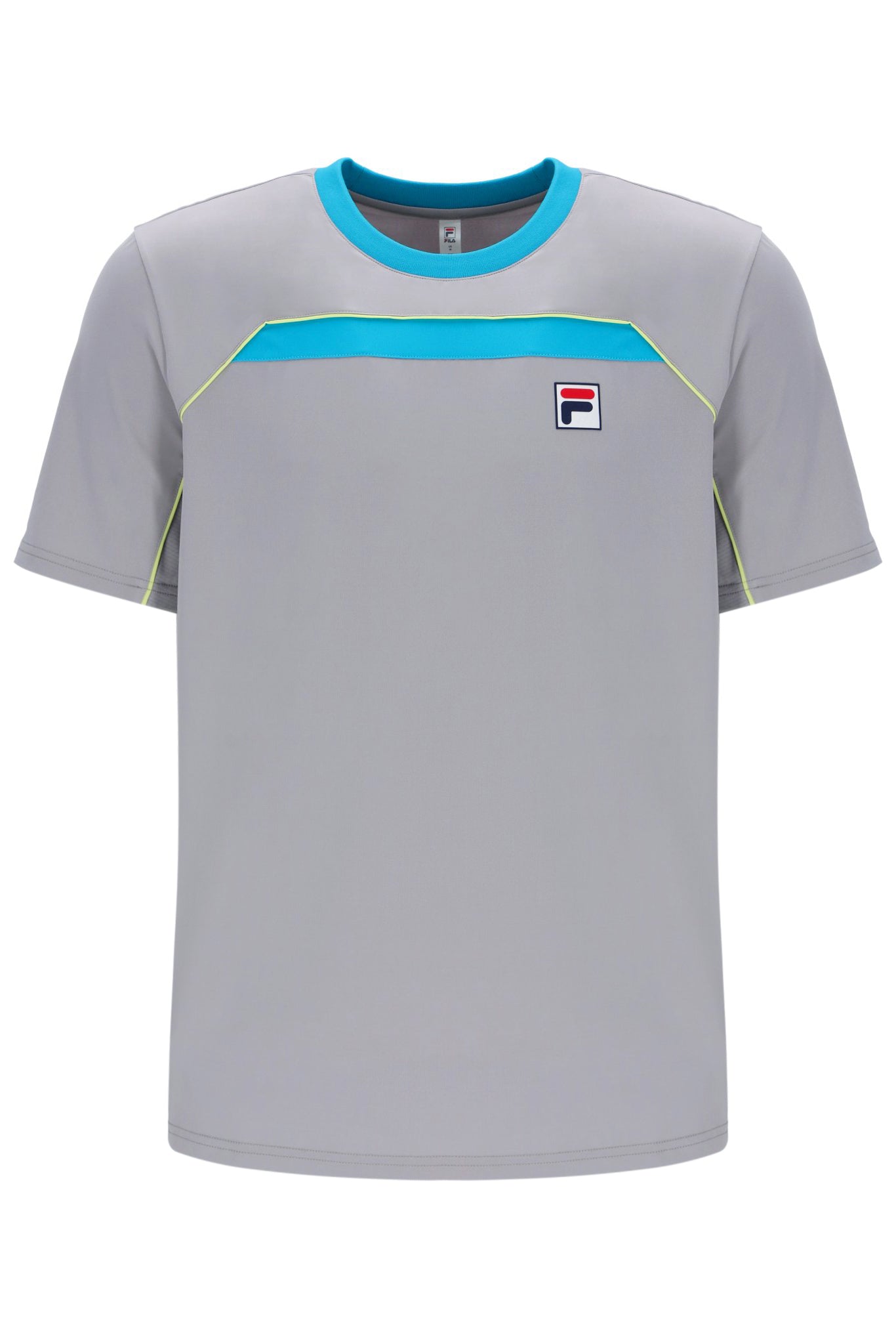Silver Backspin Tennis Short Sleeve Top - UK M