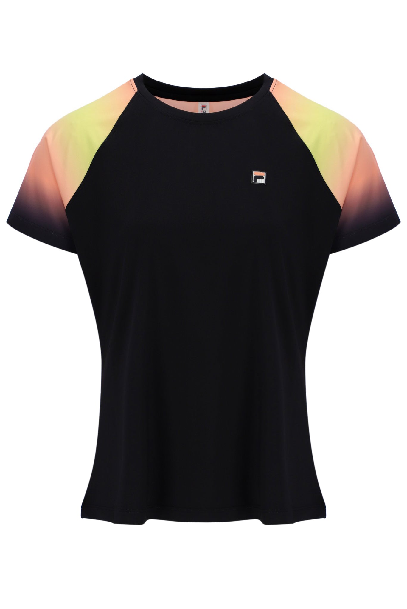 Black Backspin Tennis Short Sleeve Top - UK 10