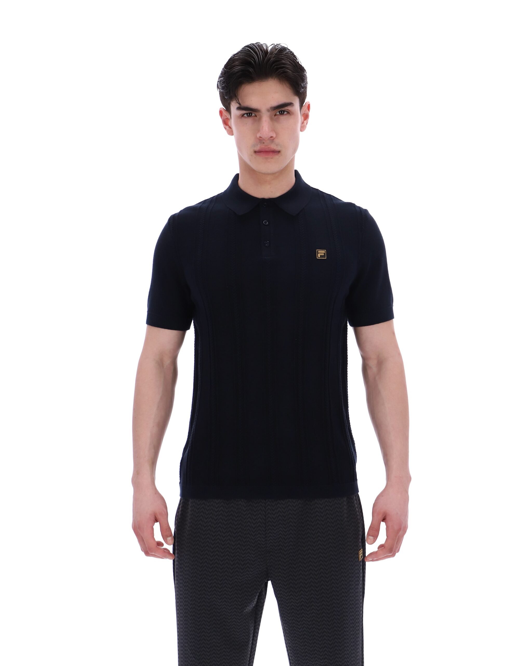 Black Barns Knitted Polo - XL