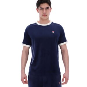 Fila Navy Basilio Velour Tee – 4XL