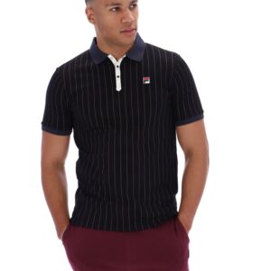Black BB1 Classic Vintage Striped Polo – 4XL