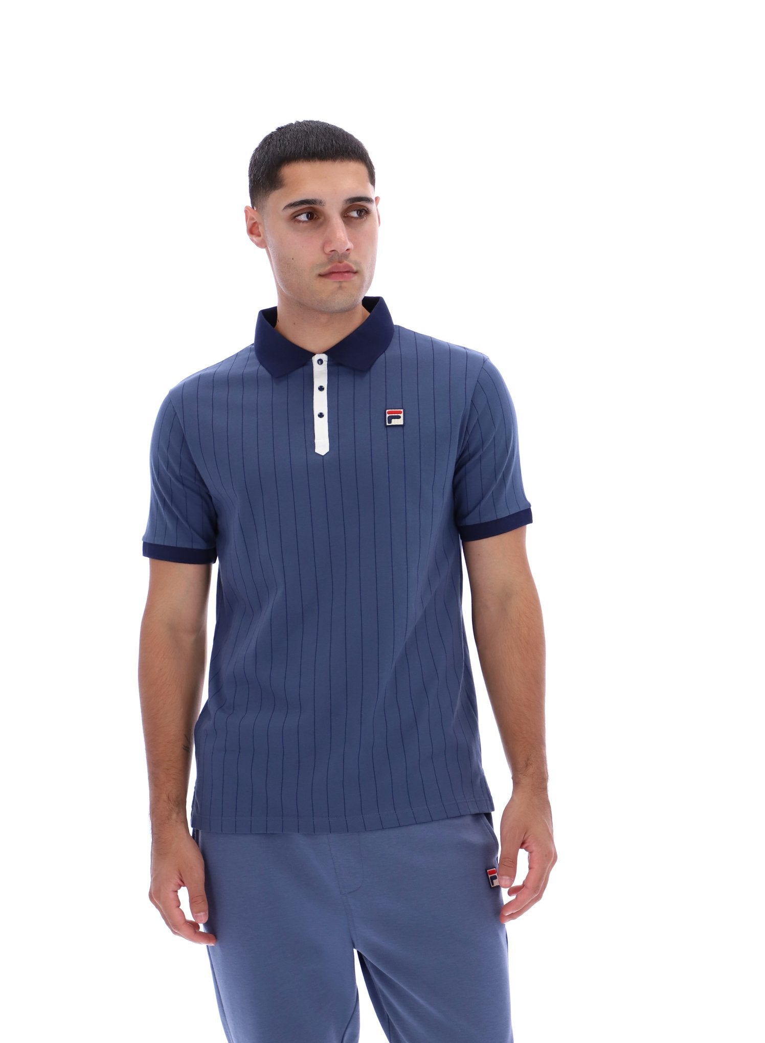 Vintage Indigo BB1 Classic Vintage Striped Polo - L