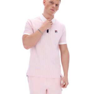 Pale Pink BB1 Classic Vintage Striped Polo – 4XL