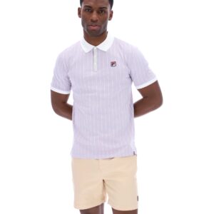 Misty Lilac BB1 Classic Vintage Striped Polo – 3XL