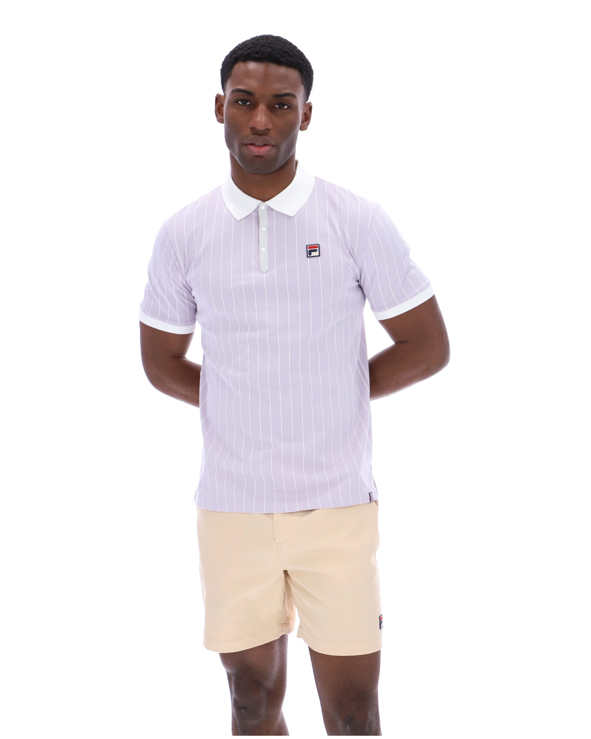 Misty Lilac BB1 Classic Vintage Striped Polo - 3XL