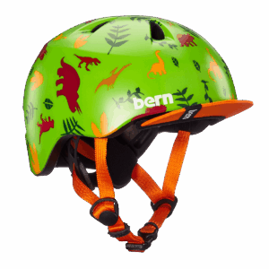 Bern Tigre Youth Helmet – Satin Green Dino