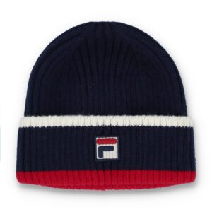Fila Navy Ciro Ribbed Turn-Up Beanie – ONE