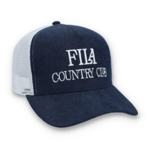 Fila Navy Cody Corduroy Mesh-Back Cap with Embroidered Graphic – ONE