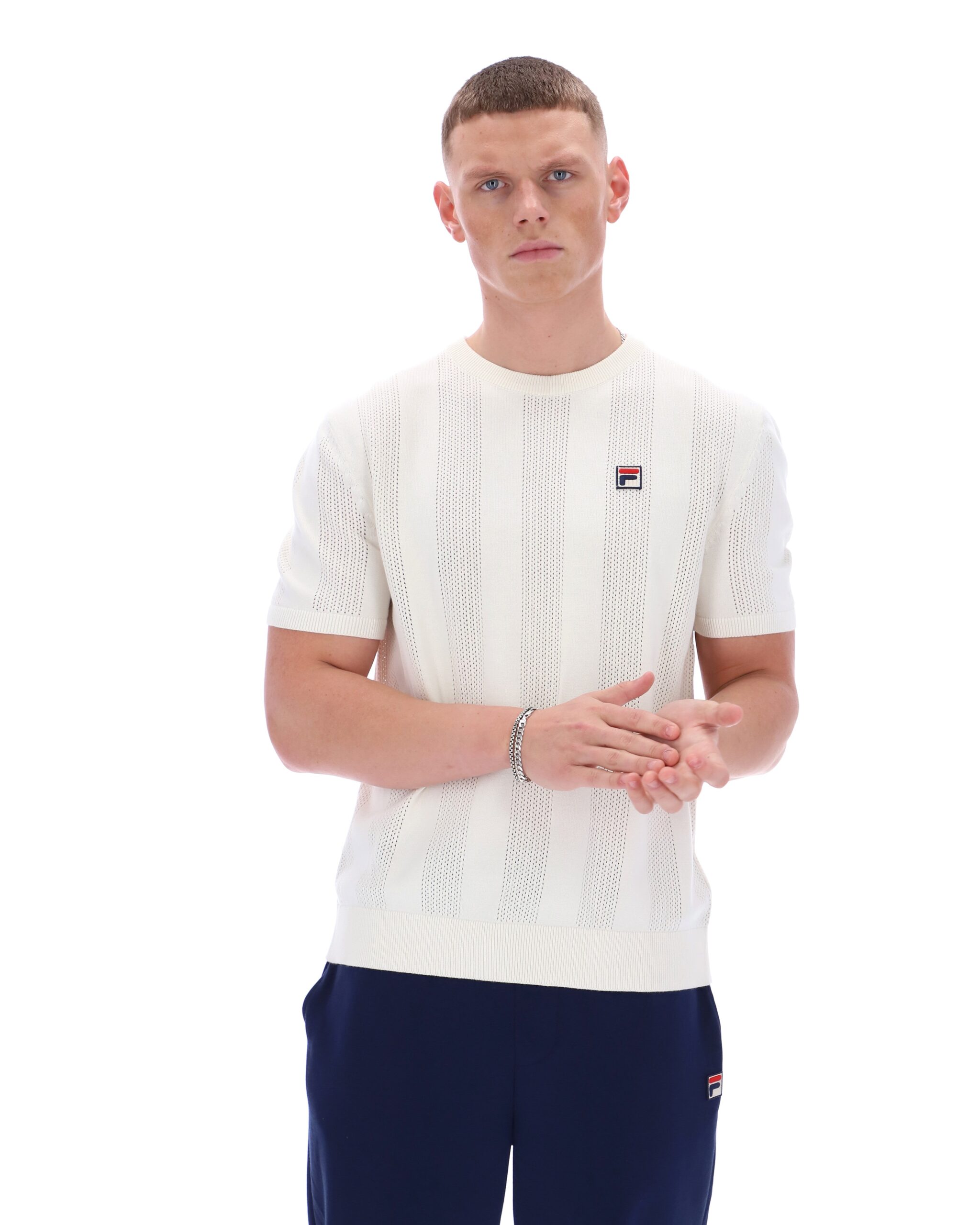 Gardenia Corrado Knitted Panel Tee - S