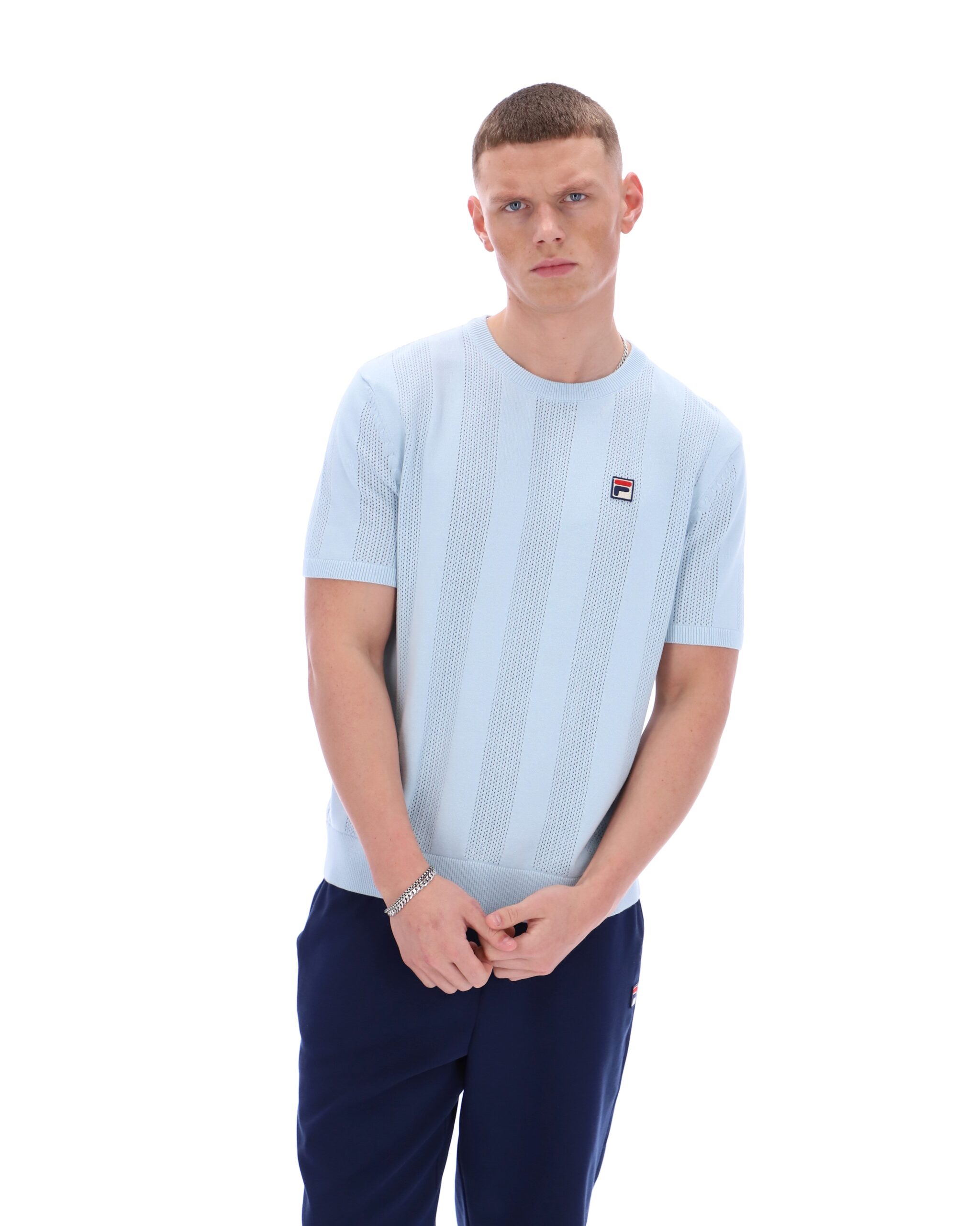 Skyway Corrado Knitted Panel Tee - L